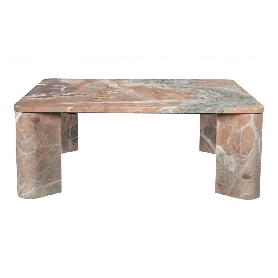Segment Orange Levante Marble Coffee Table