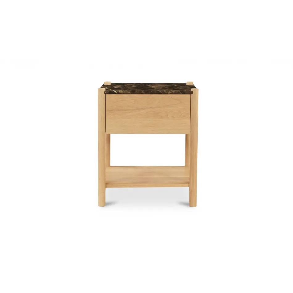 Elio Dark Emperador Marble Nightstand