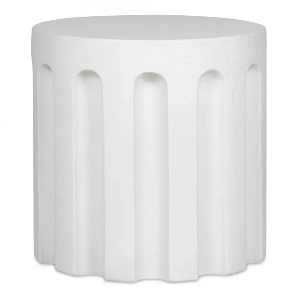 Eris Outdoor Accent Table White