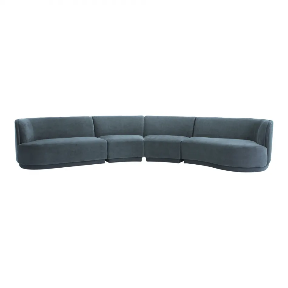 Yoon Eclipse Modular Sectional Right Chaise Nightshade Blue