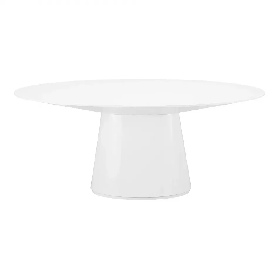 Otago Oval Dining Table White