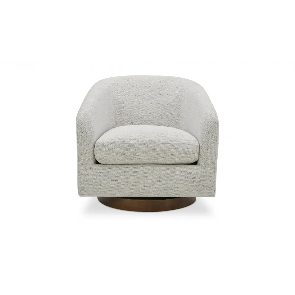 Oscy Splashed White Swivel Chair