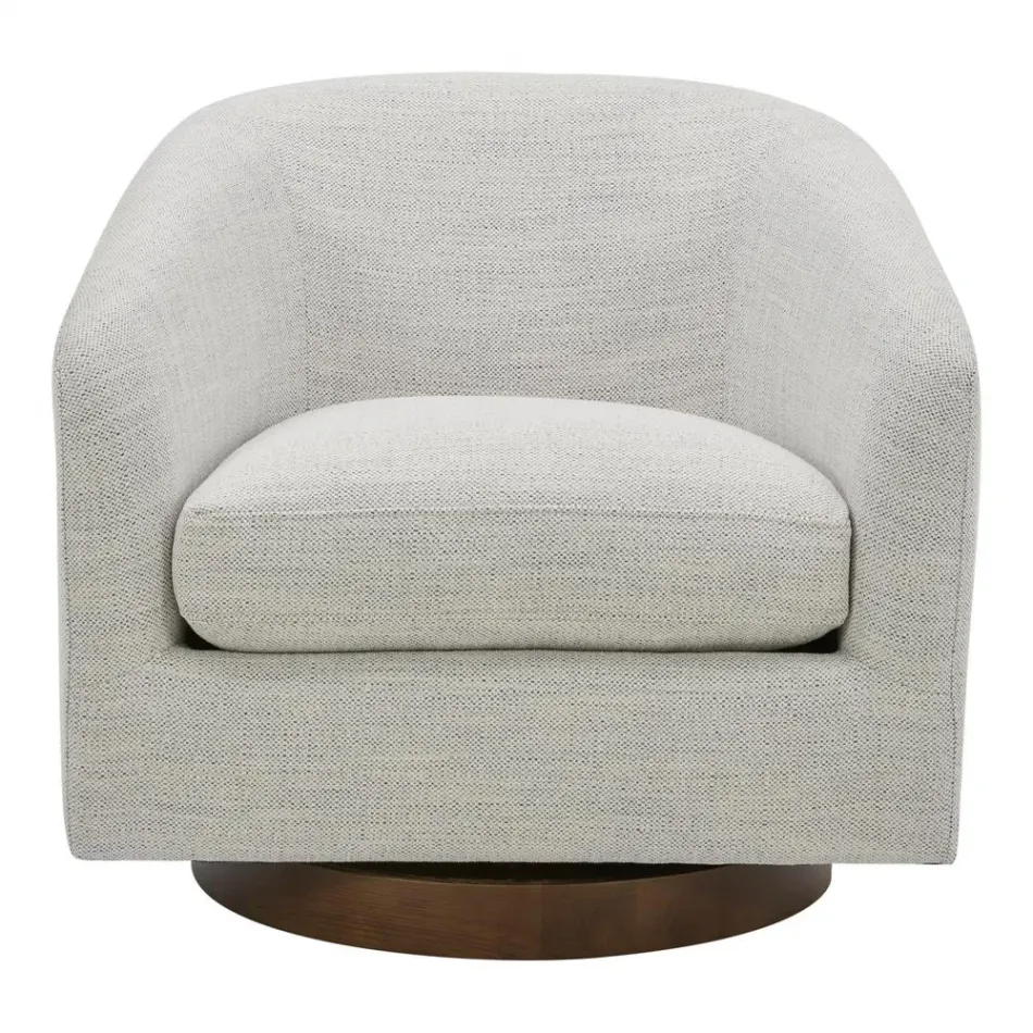 Oscy Swivel Chair Splashed White