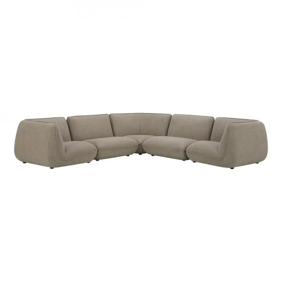 Zeppelin Classic L-Shaped Modular Sectional Speckled Pumice