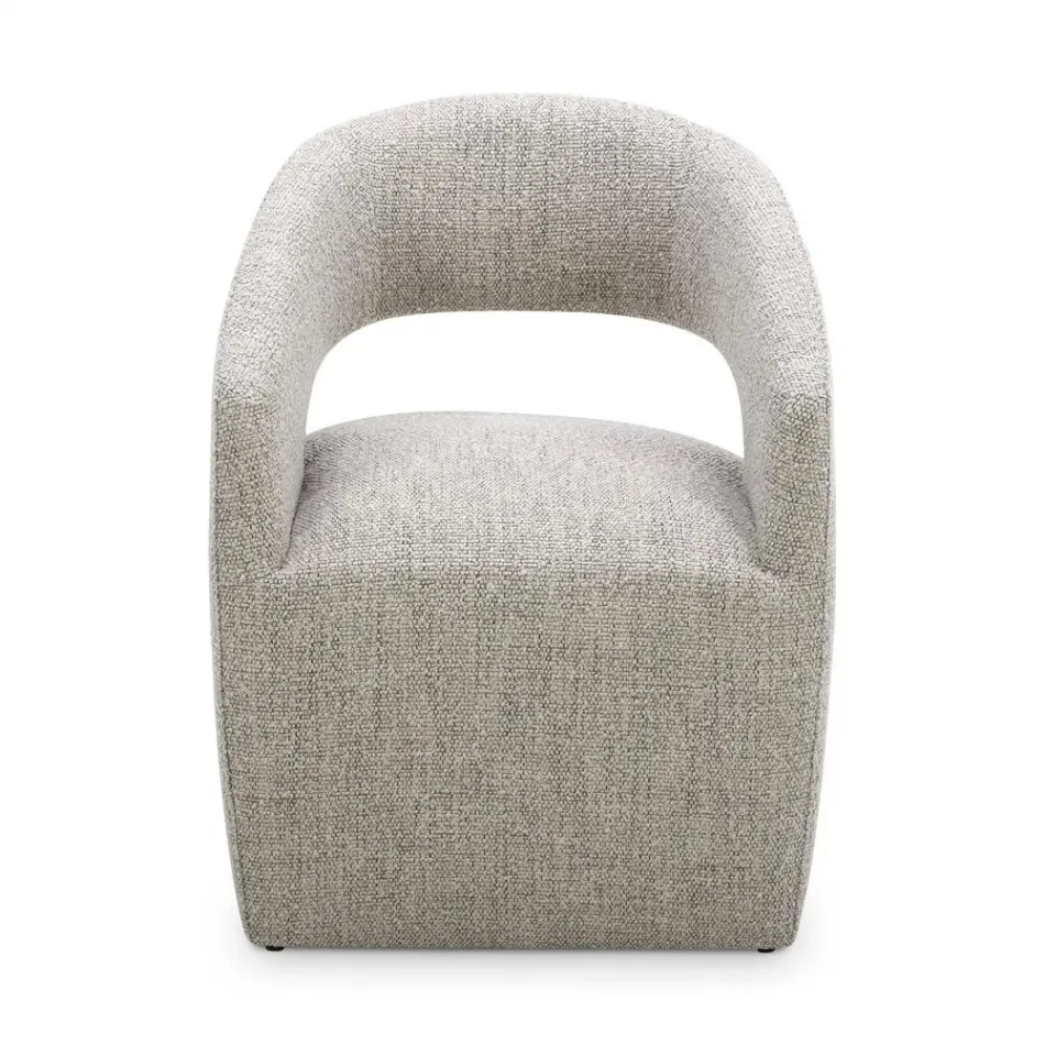 Barrow Rolling Dining Chair Grey Storm