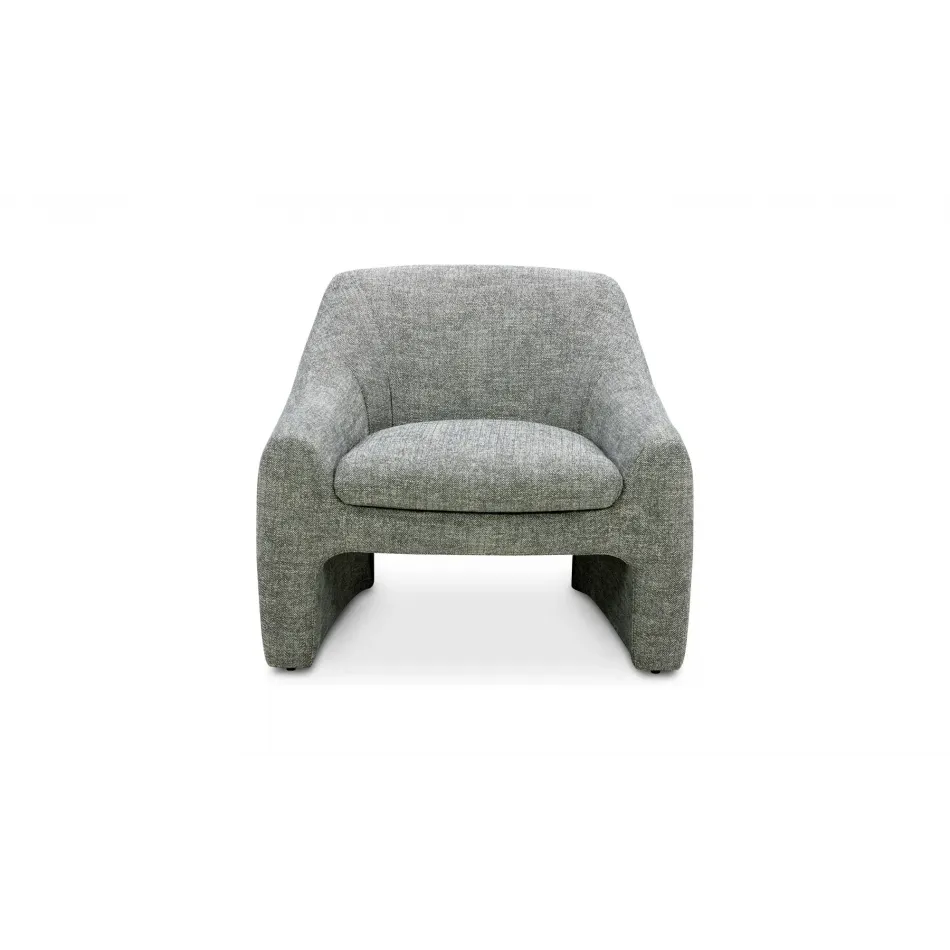 Kenzie Slated Moss Accent Chair