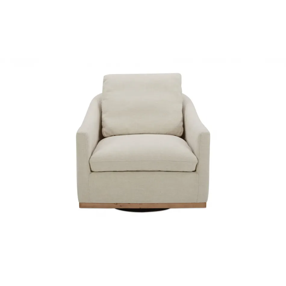 Linden Soft Beige Swivel Chair
