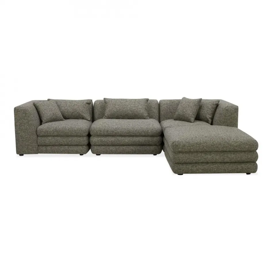 Lowtide Lounge Modular Sectional Stone Tweed