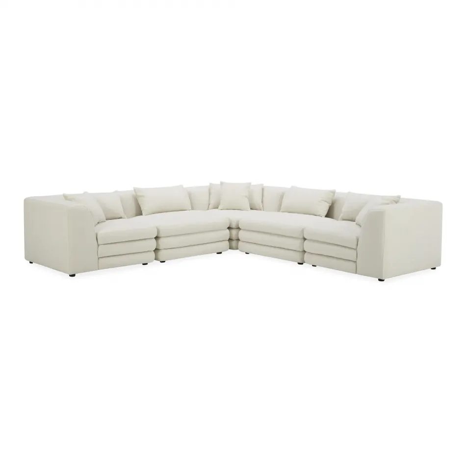 Lowtide Classic L-Shaped Modular Sectional Warm White