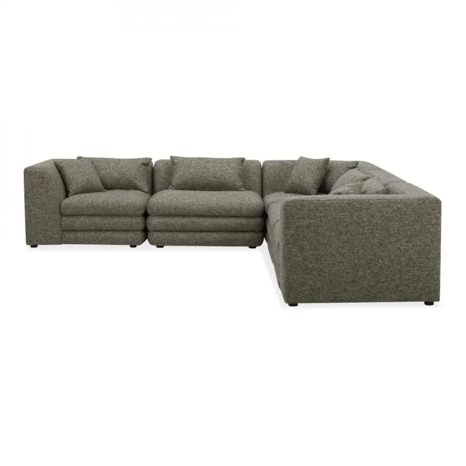 Lowtide Classic L-Shaped Modular Sectional Stone Tweed