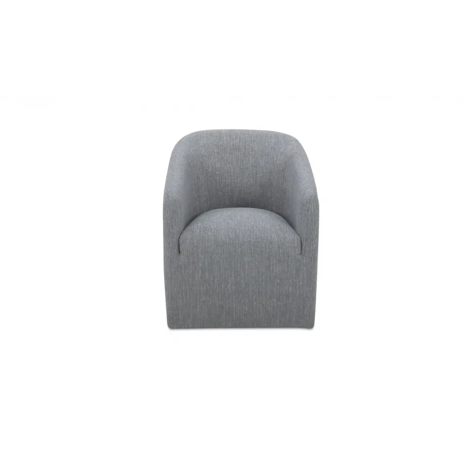 Sandy Grey Rolling Dining Chair
