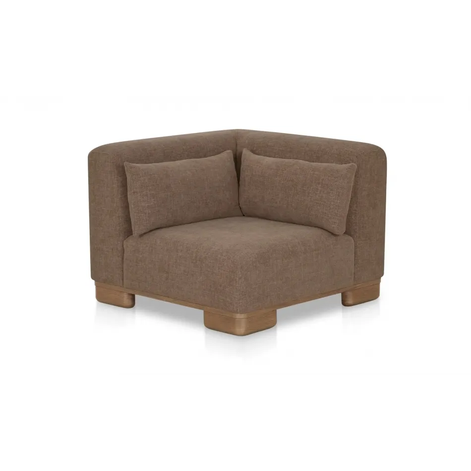 June Dark Brown Corner Chair
