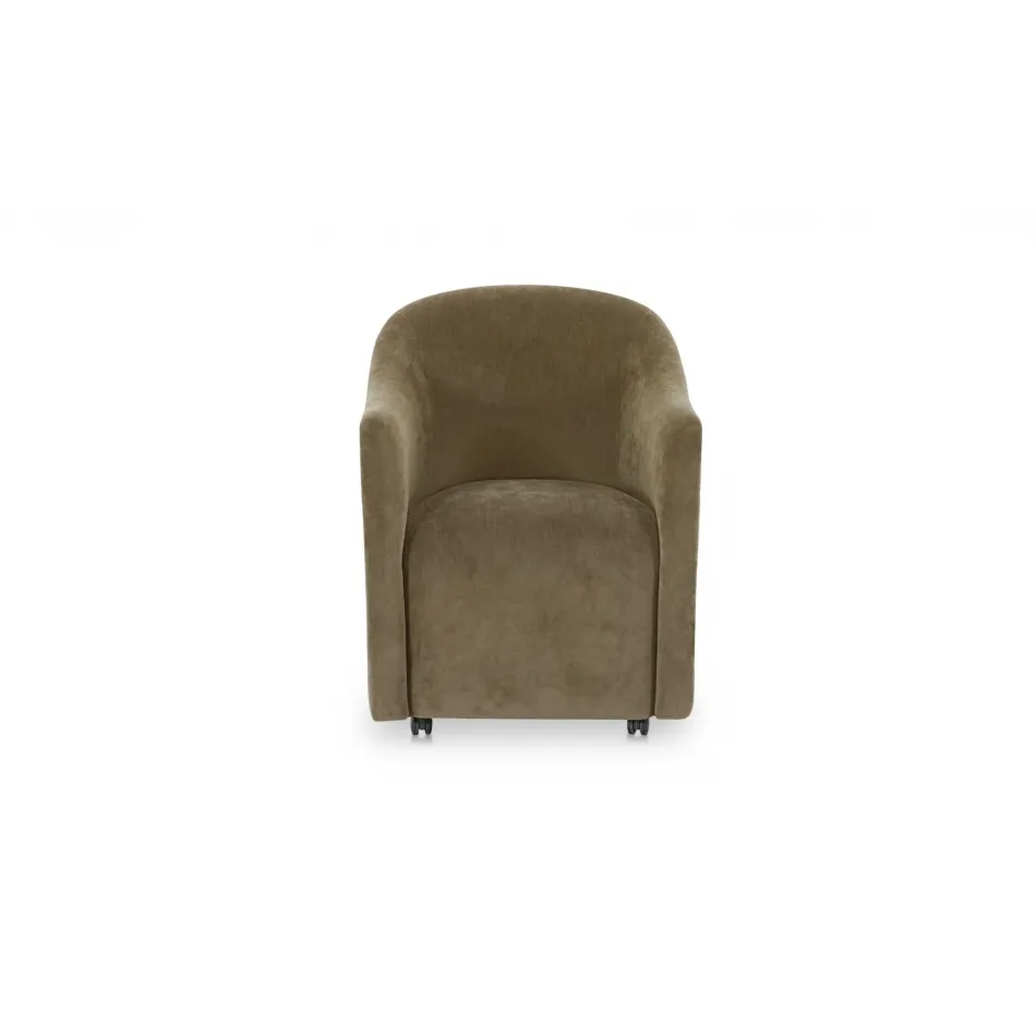 Drava Green Rolling Dining Chair