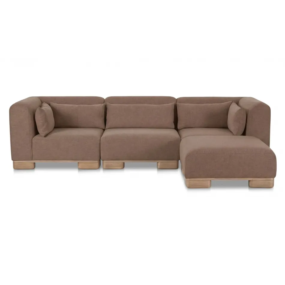 June Dark Brown Lounge Modular Sectional