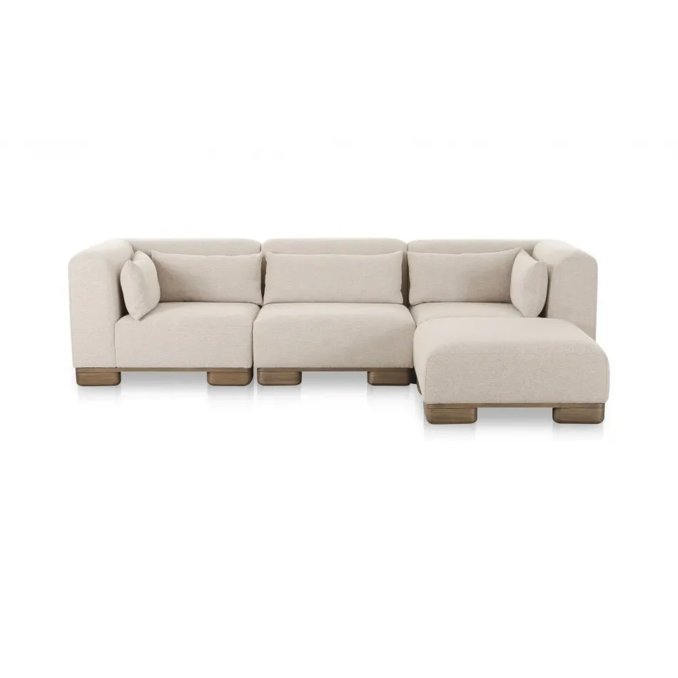 June Oatmeal Lounge Modular Sectional