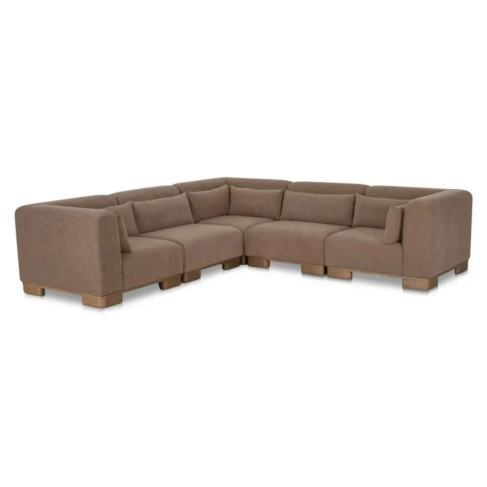 June Dark Brown Classic L Modular Sectional