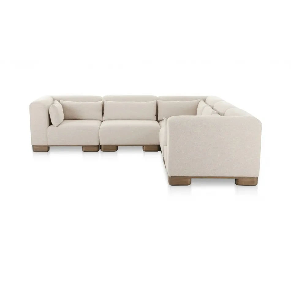 June Oatmeal Classic L-Shaped Modular Sectional