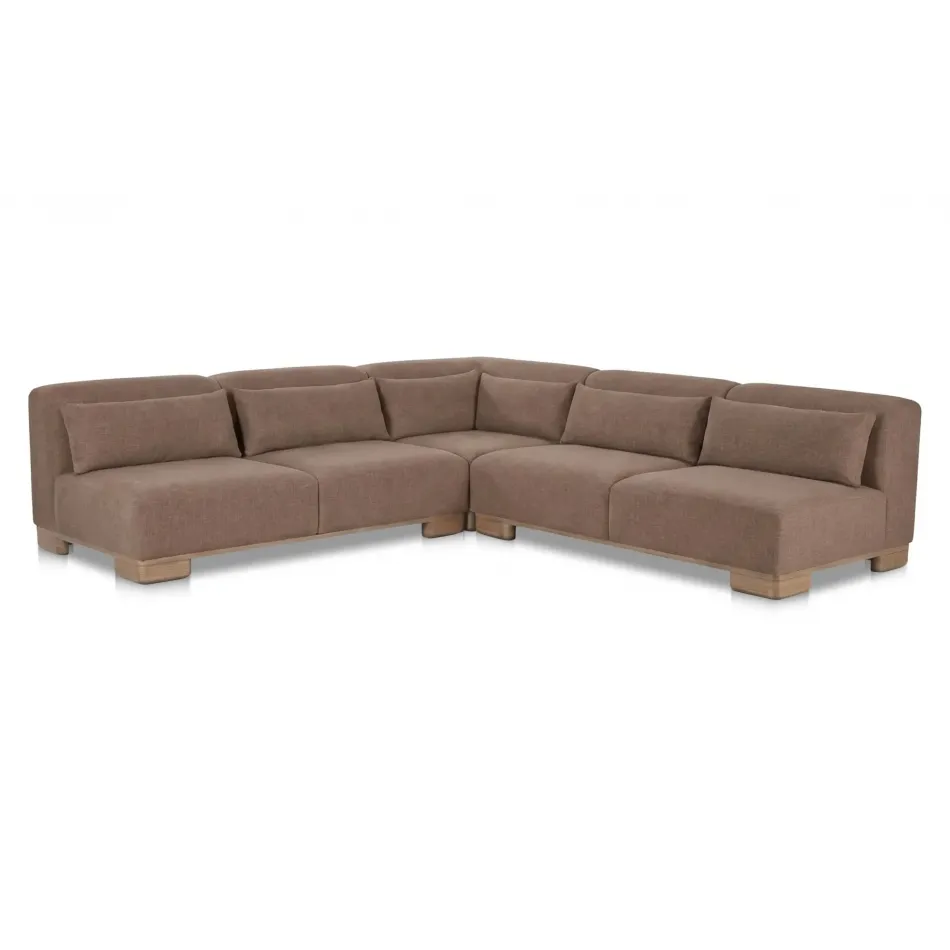 June Dark Brown Corner Modular Sectional
