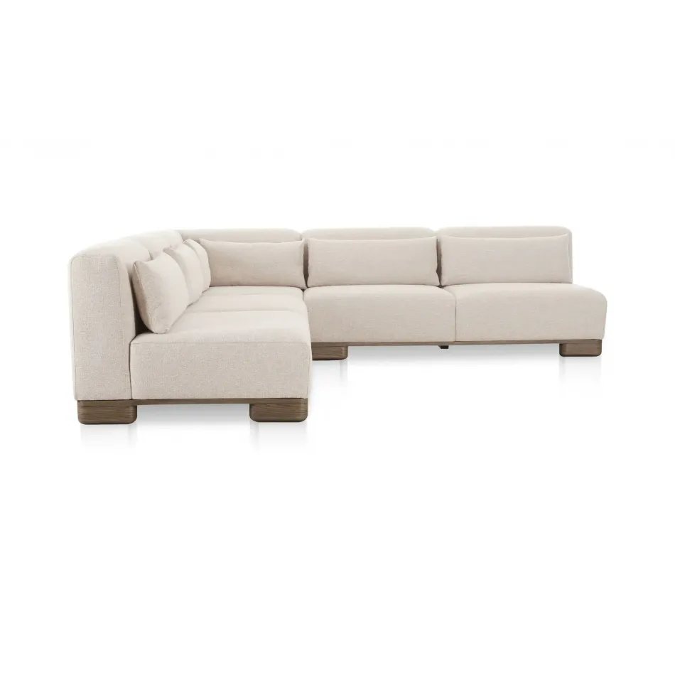 June Oatmeal Corner Modular Sectional