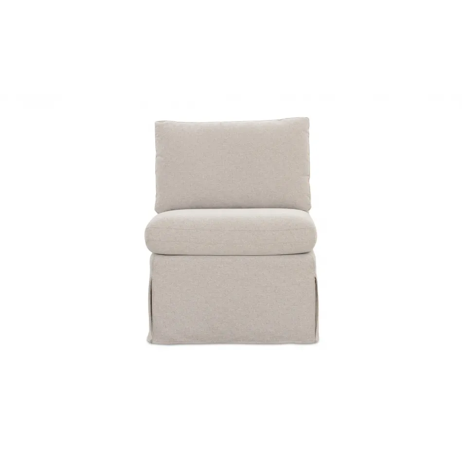 Fable Beige Slipcover Dining Slipper Chair