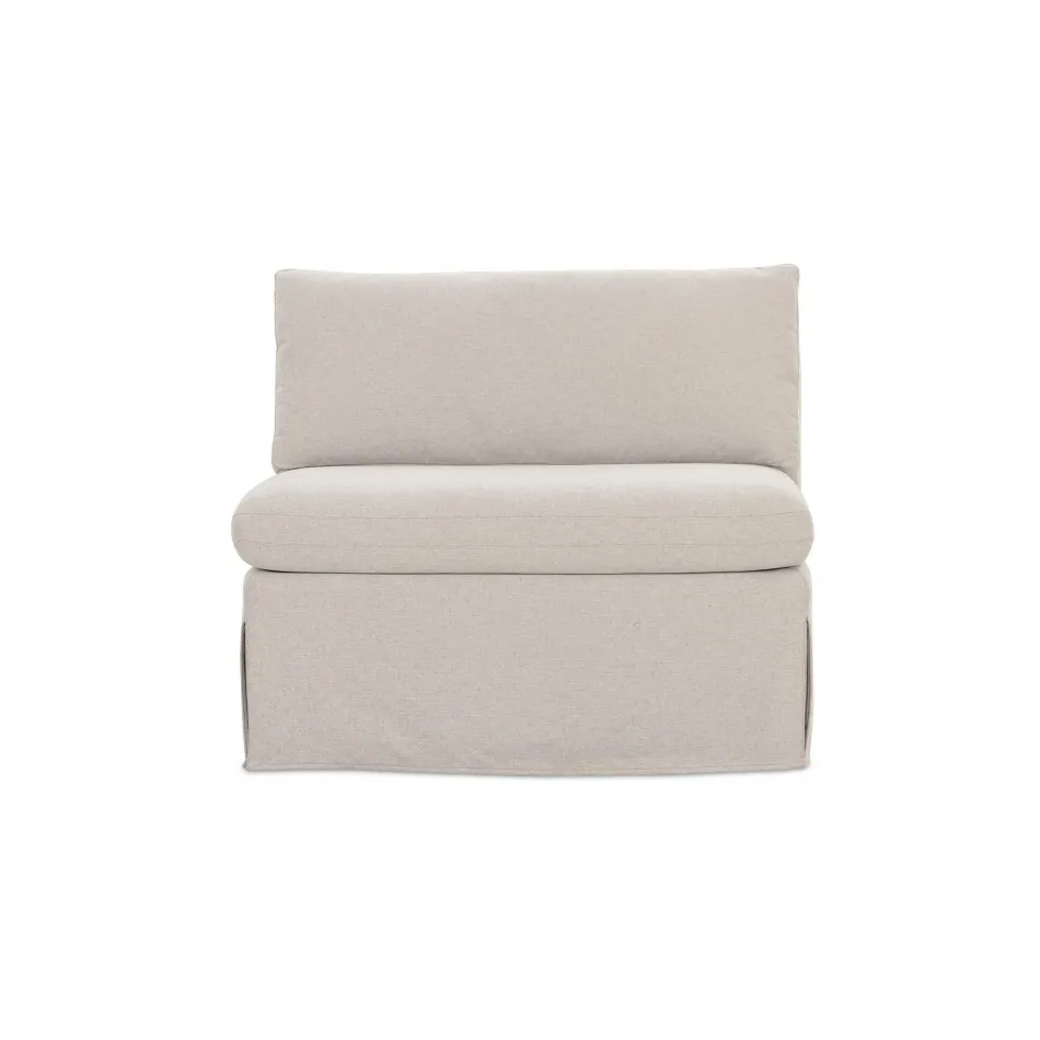 Fable Beige Slipcover Dining Chair and Half