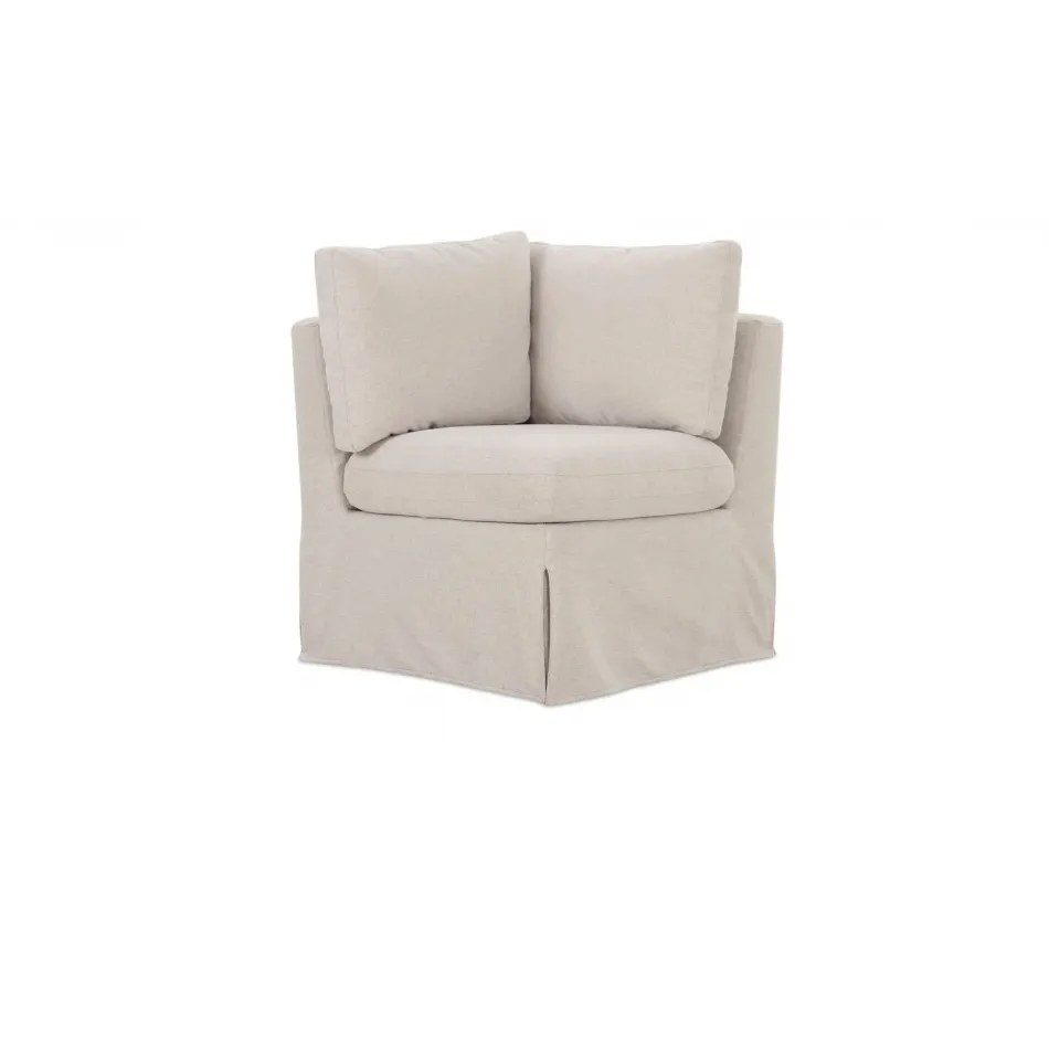 Fable Beige Slipcover Dining Corner Chair