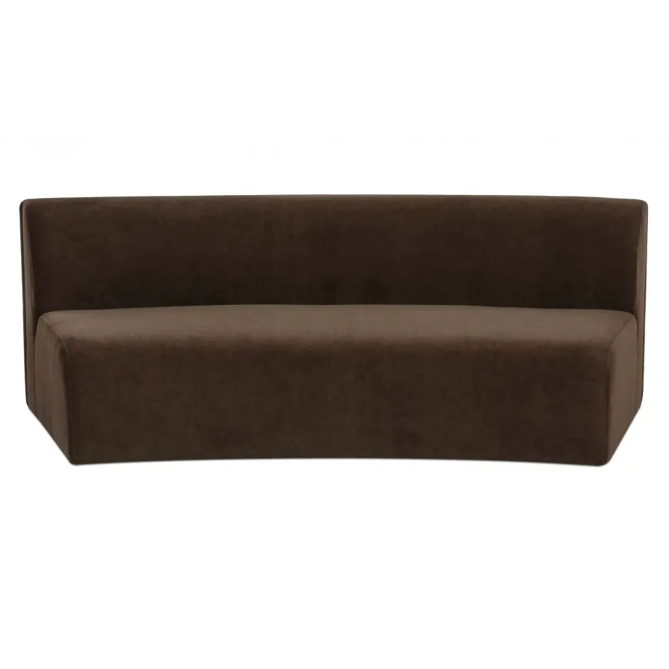 Naomi Dark Brown Concave Sofa