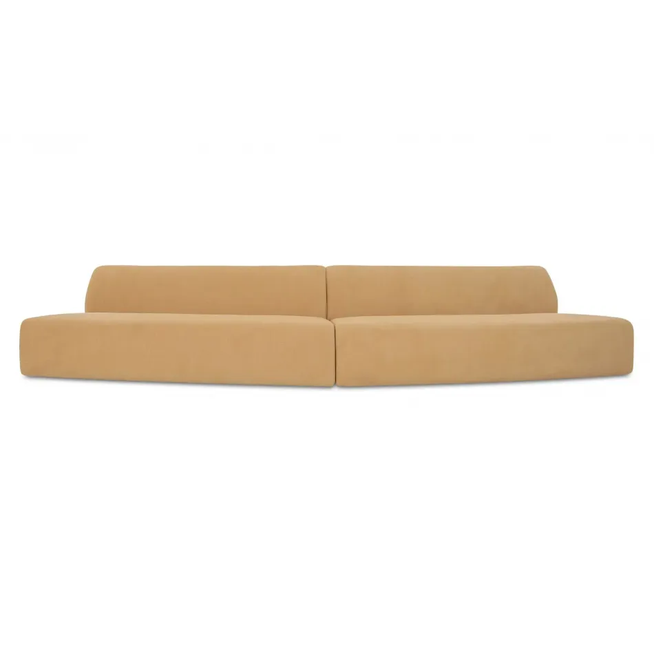 Naomi Golden Yellow 2 Piece Convex Modular Sectional