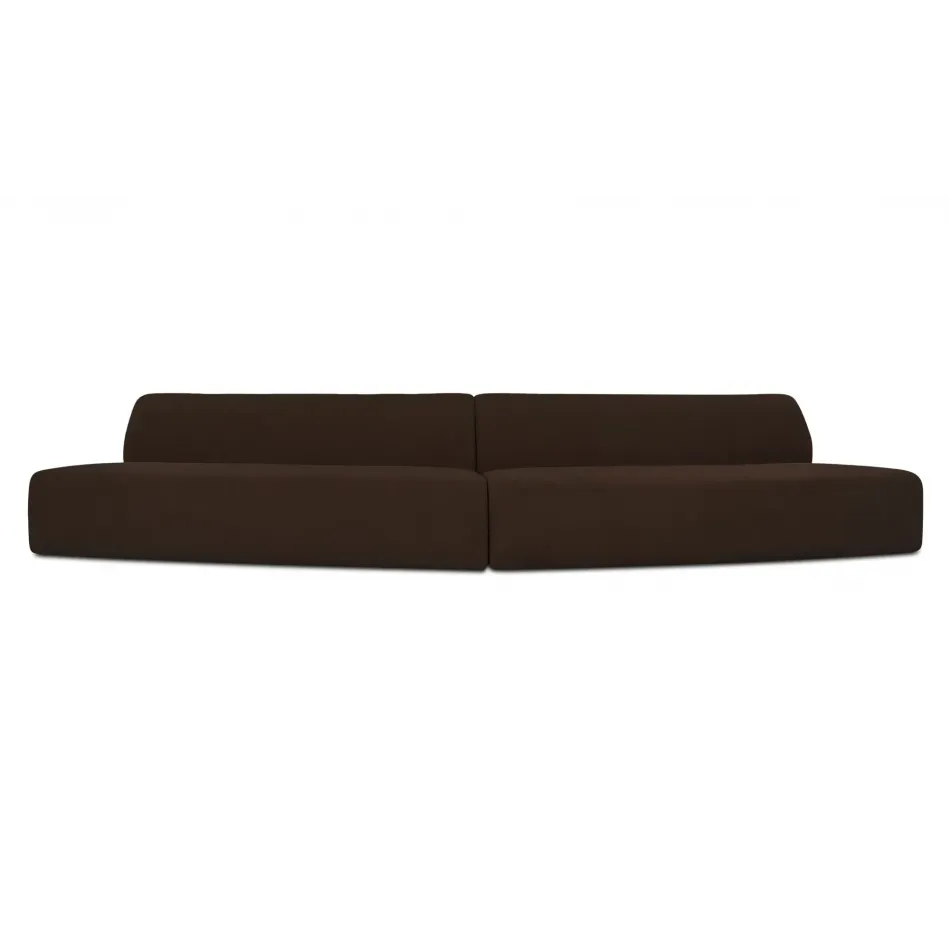 Naomi Dark Brown 2 Piece Convex Modular Sectional