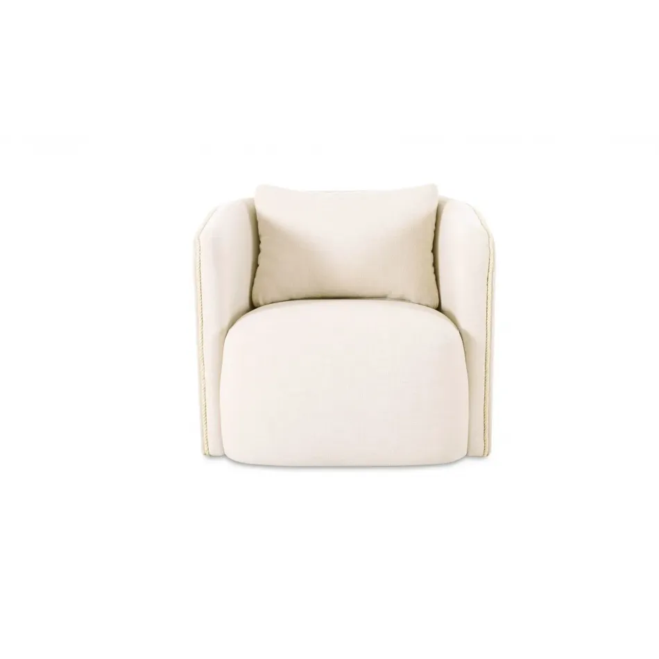 Cecil Warm White Accent Chair