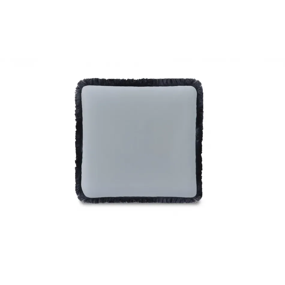 Yasmin Light Blue Faux Mohair Square Cushion