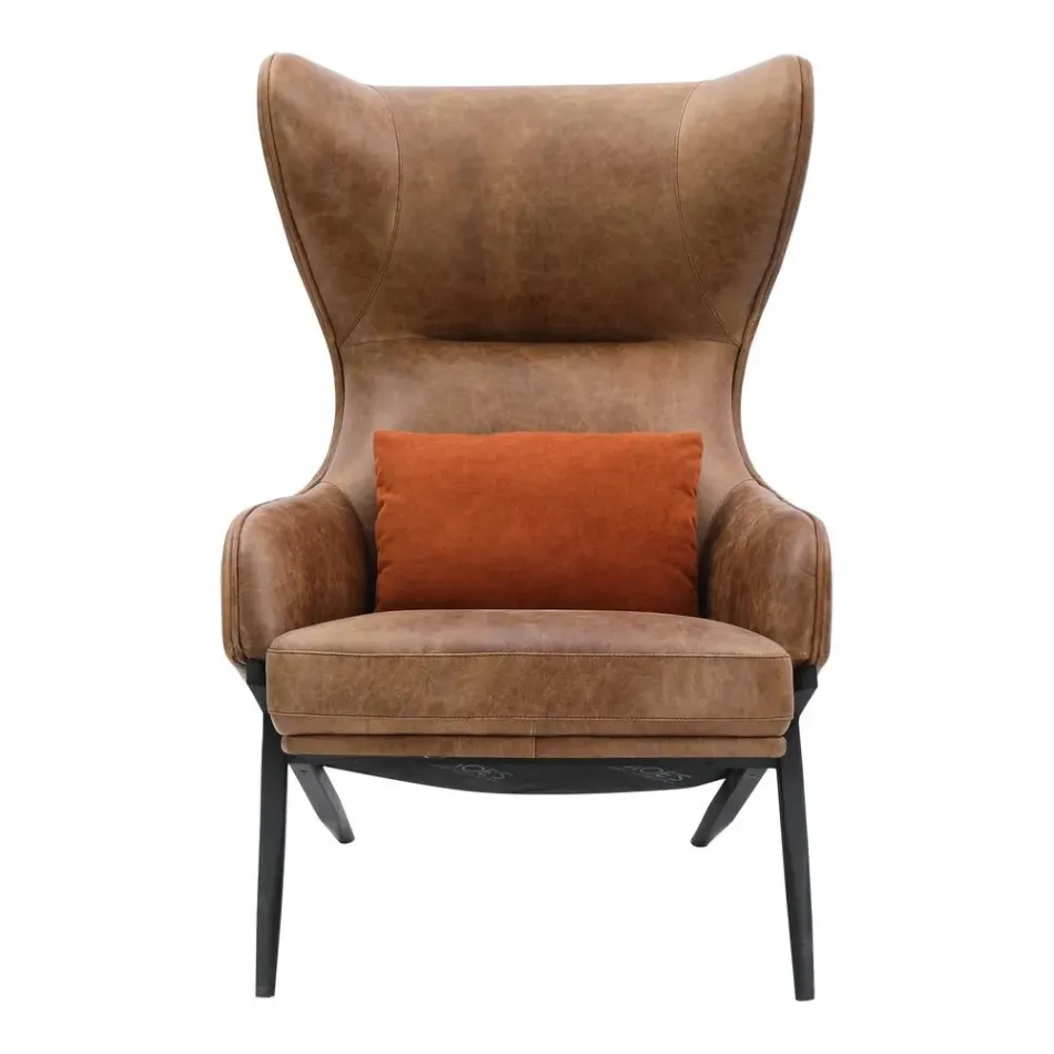 Amos Leather Accent Chair