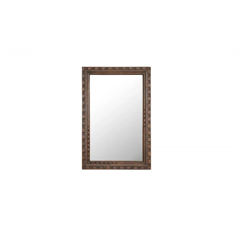Holland Brown Rectangular Mirror Large