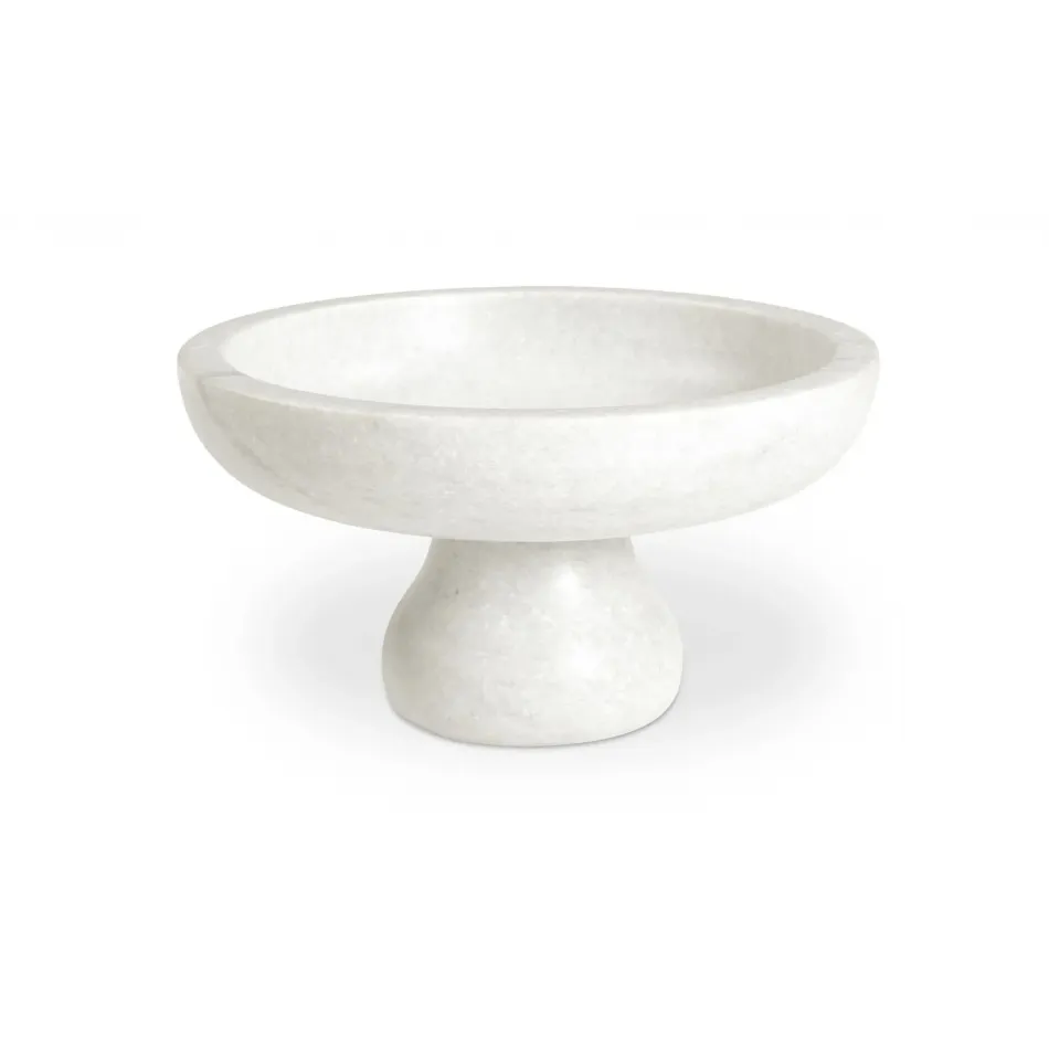 Palermo White Marble Pedestal Bowl