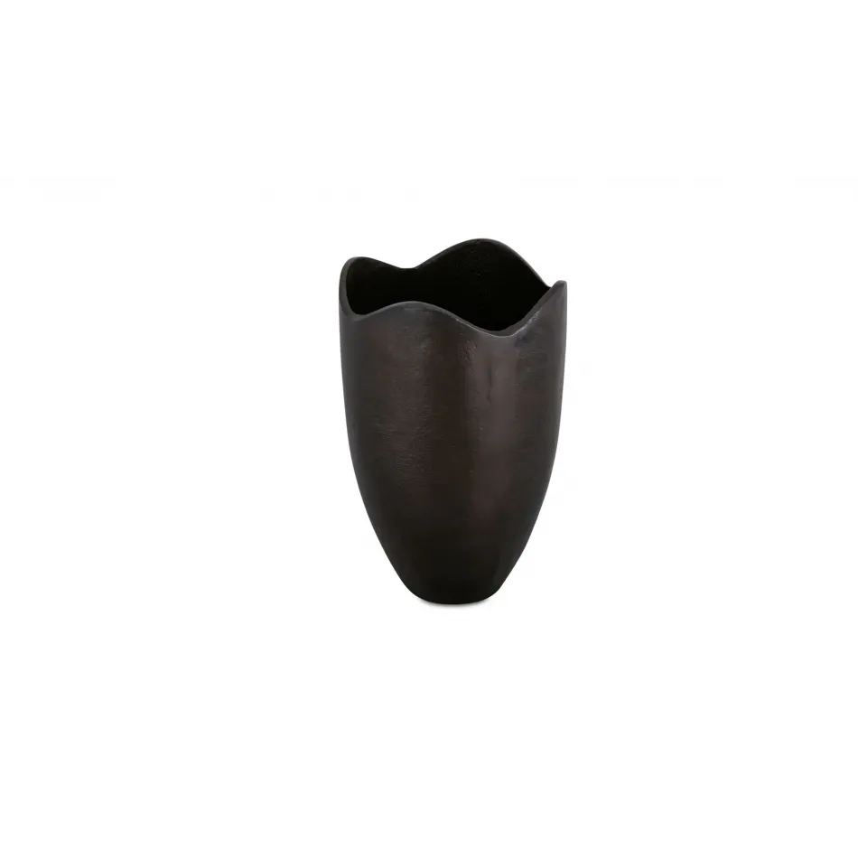 Athena Blackened Bronze Cast Aluminum Vase