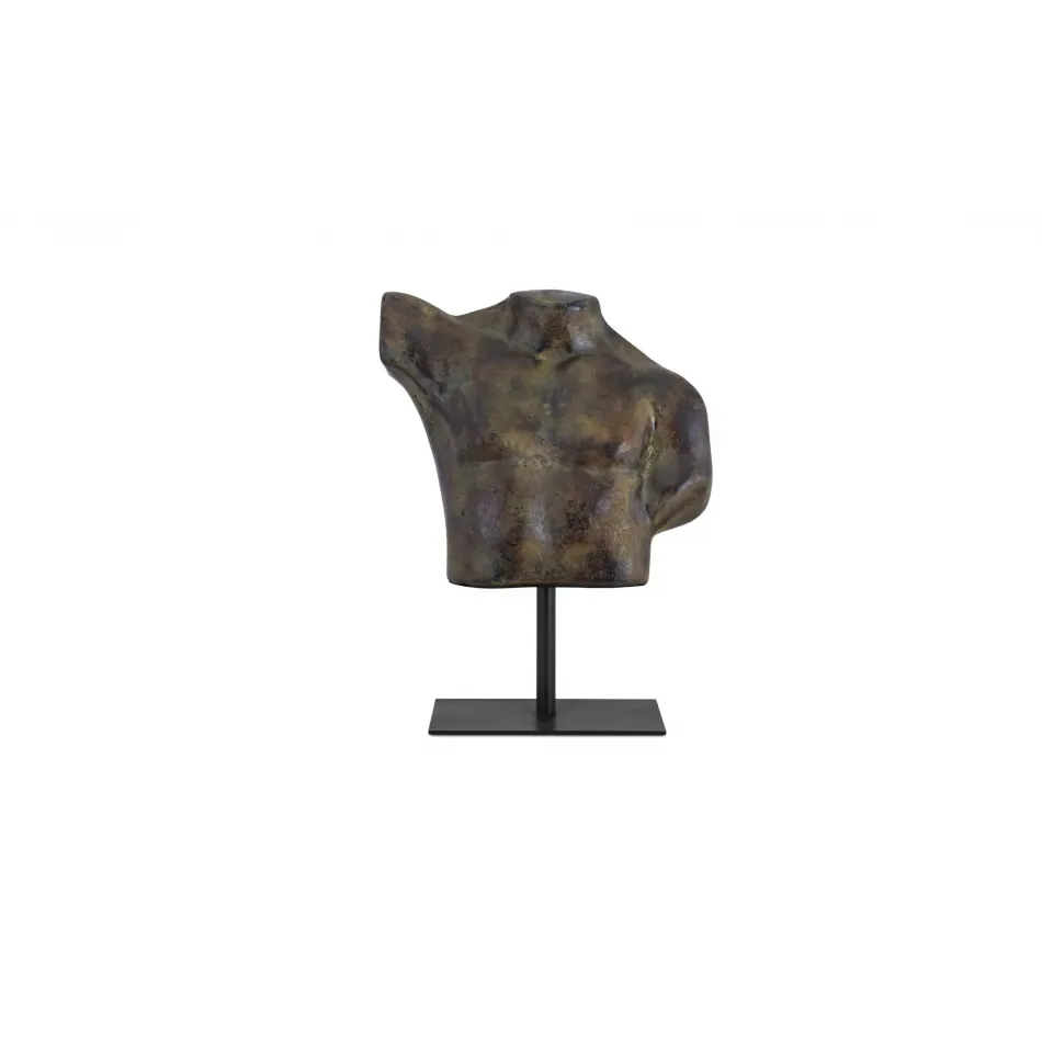 Victor Dark Green Patina Cast Aluminum Sculpture