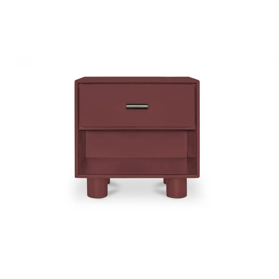 Jolene Deep Red Nightstand