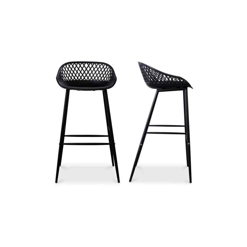 Piazza Outdoor Barstool Black - Set Of Two