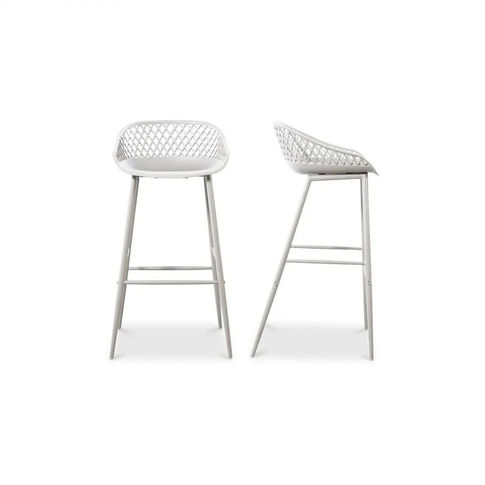 Piazza Outdoor Barstool White - Set Of Two