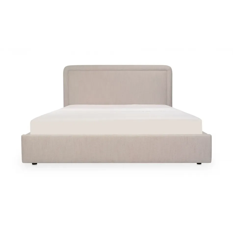 Simon Flecked Beige Storage Bed
