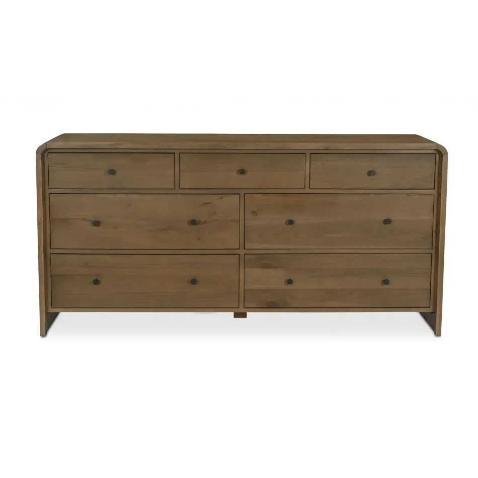 Riley Oak 7 Drawer Dresser