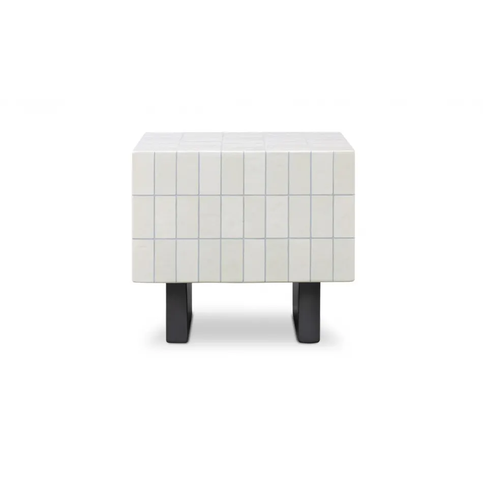 Farren Cream Outdoor Side Table