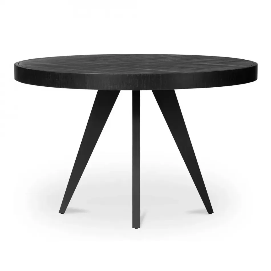 Parq Round Dining Table Black