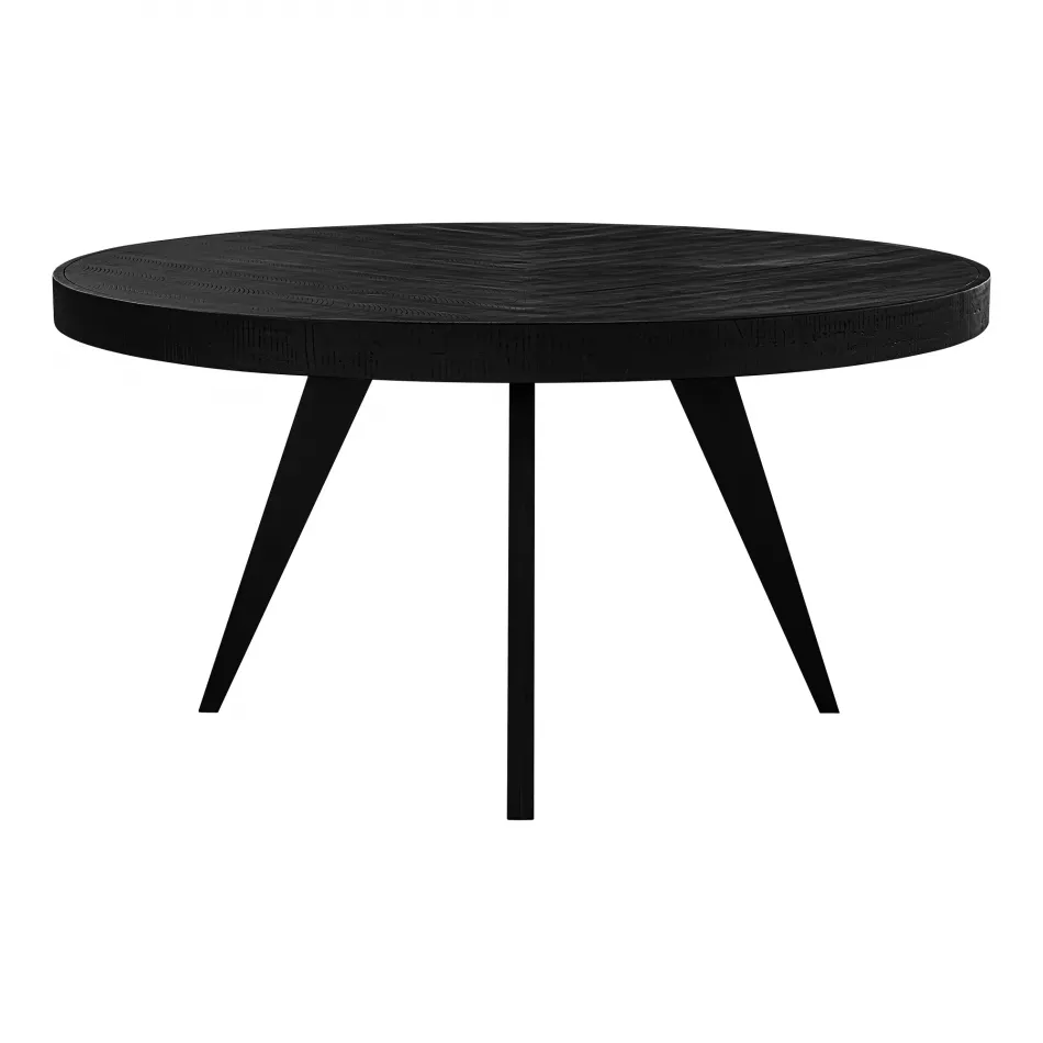 Parq 60 inch Round Dining Table Black