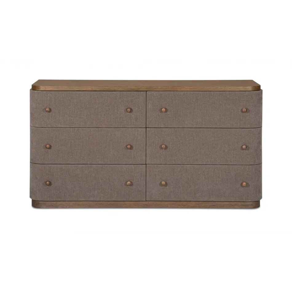 Simone Brown 6 Drawer Dresser
