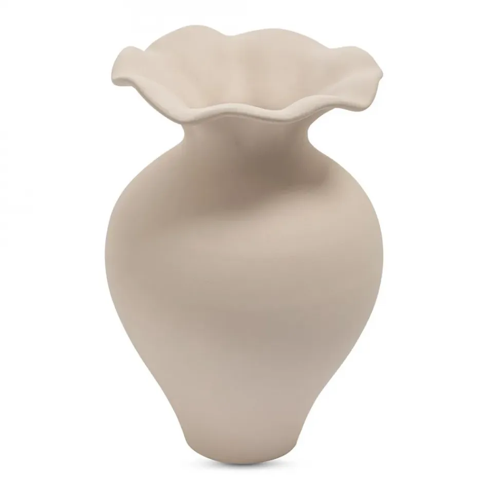 Ruffle 12 in Decorative Vessel Ecru