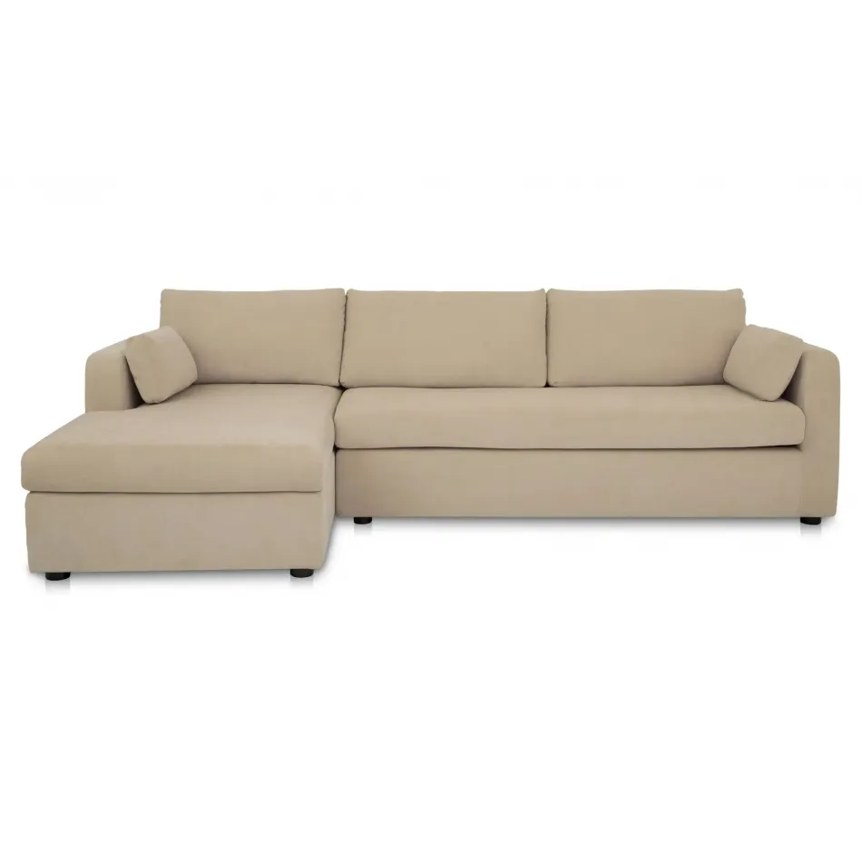 Burrow Chaise Sand Sleeper Sectional With Storage Left