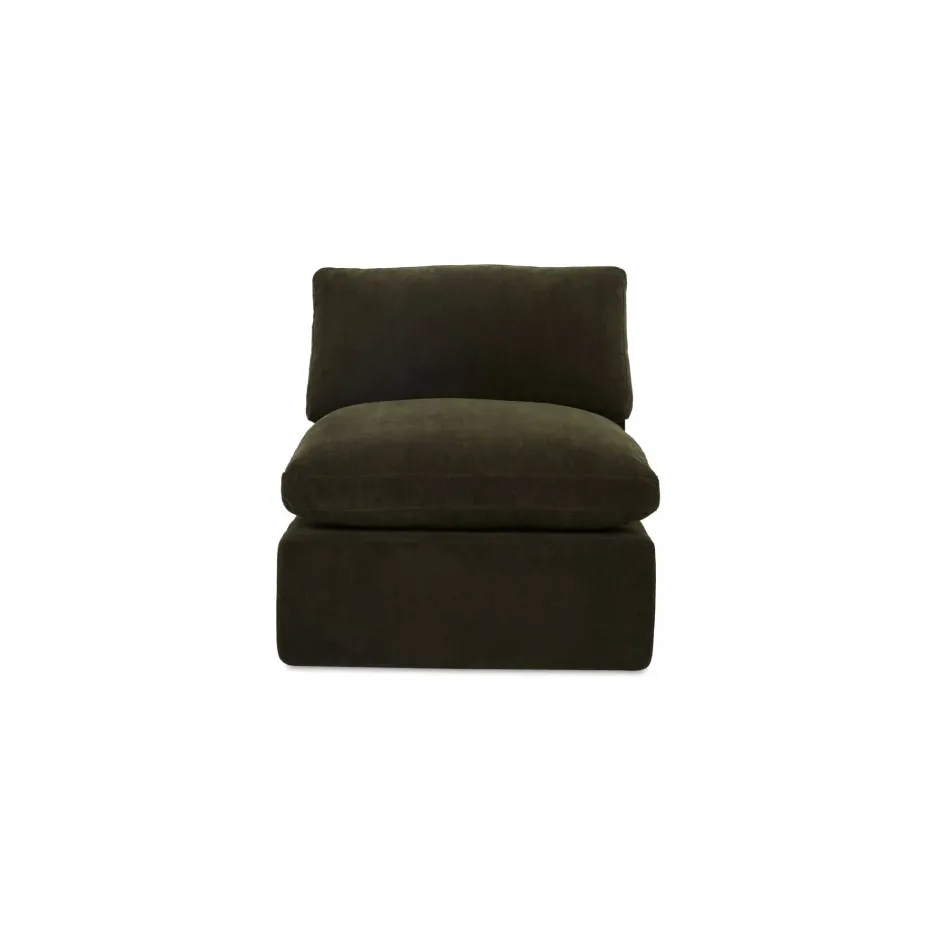 Cates Dark Green Slipper Chair