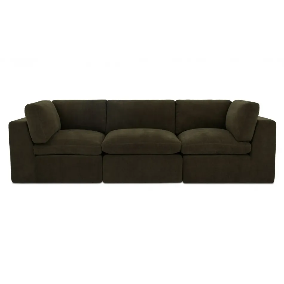Cates Dark Green Modular Sofa