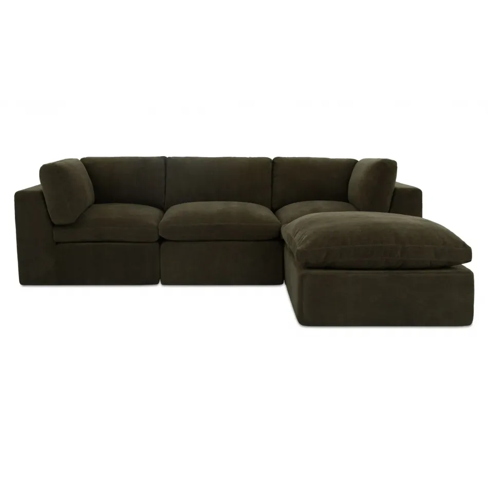 Cates Dark Green Lounge Modular Sectional
